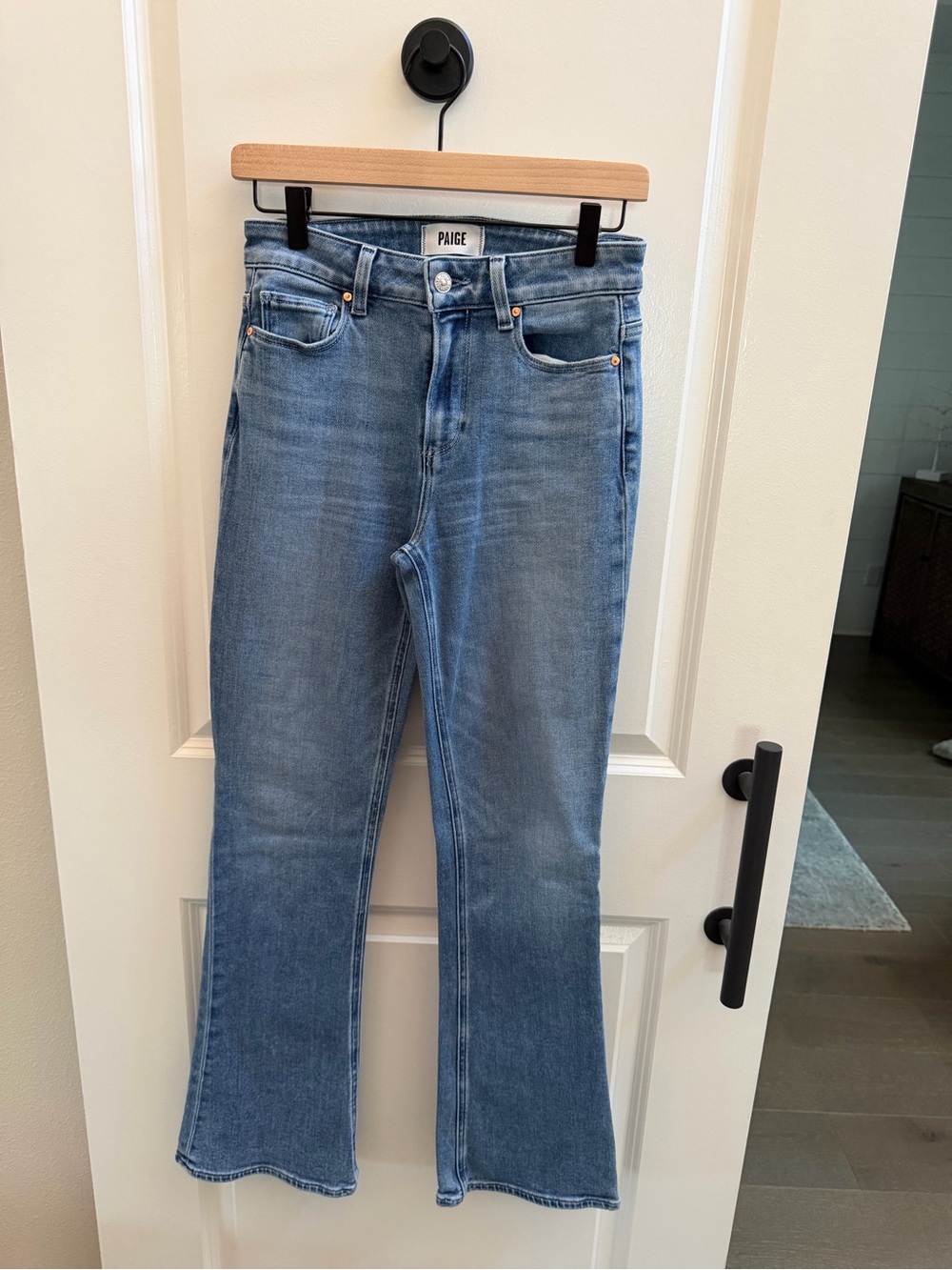 PAIGE Women's Medium Blue Flare Jeans